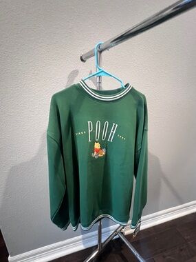 Disney Green Winnie the Pooh Pullover Sweatshirt